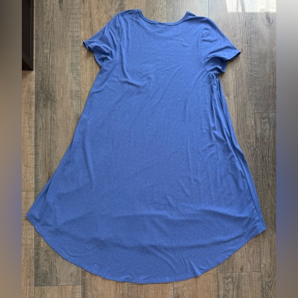 LuLaRoe Carly Vibrant Blue Dress - Picture 3 of 3